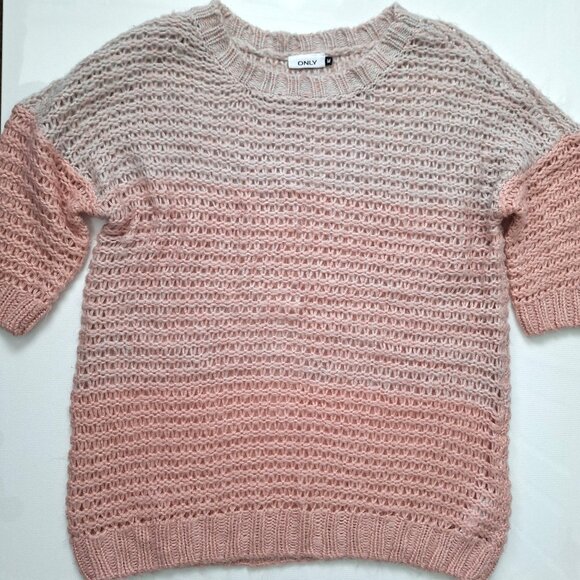 ONLY Ombre Pink Open Knit Sweater - Picture 8 of 8